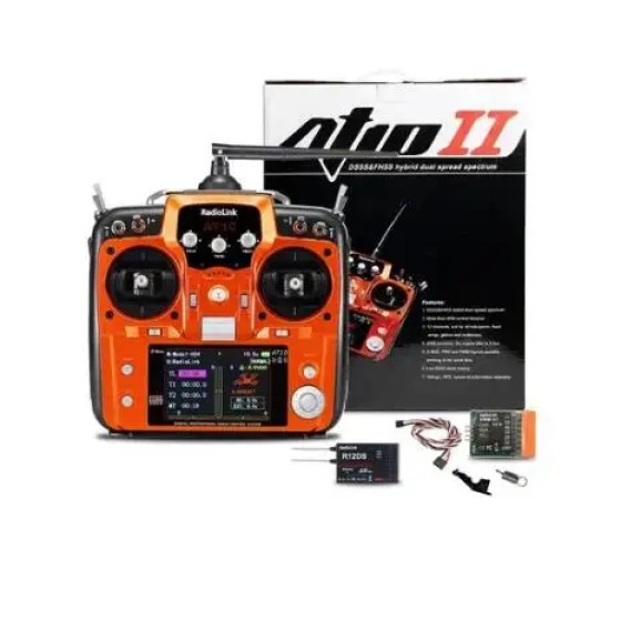 Radiolink AT10 II 2.4G 12CH Radio R12DS Voltage Return Module for RC Airplane Helicopter Drone